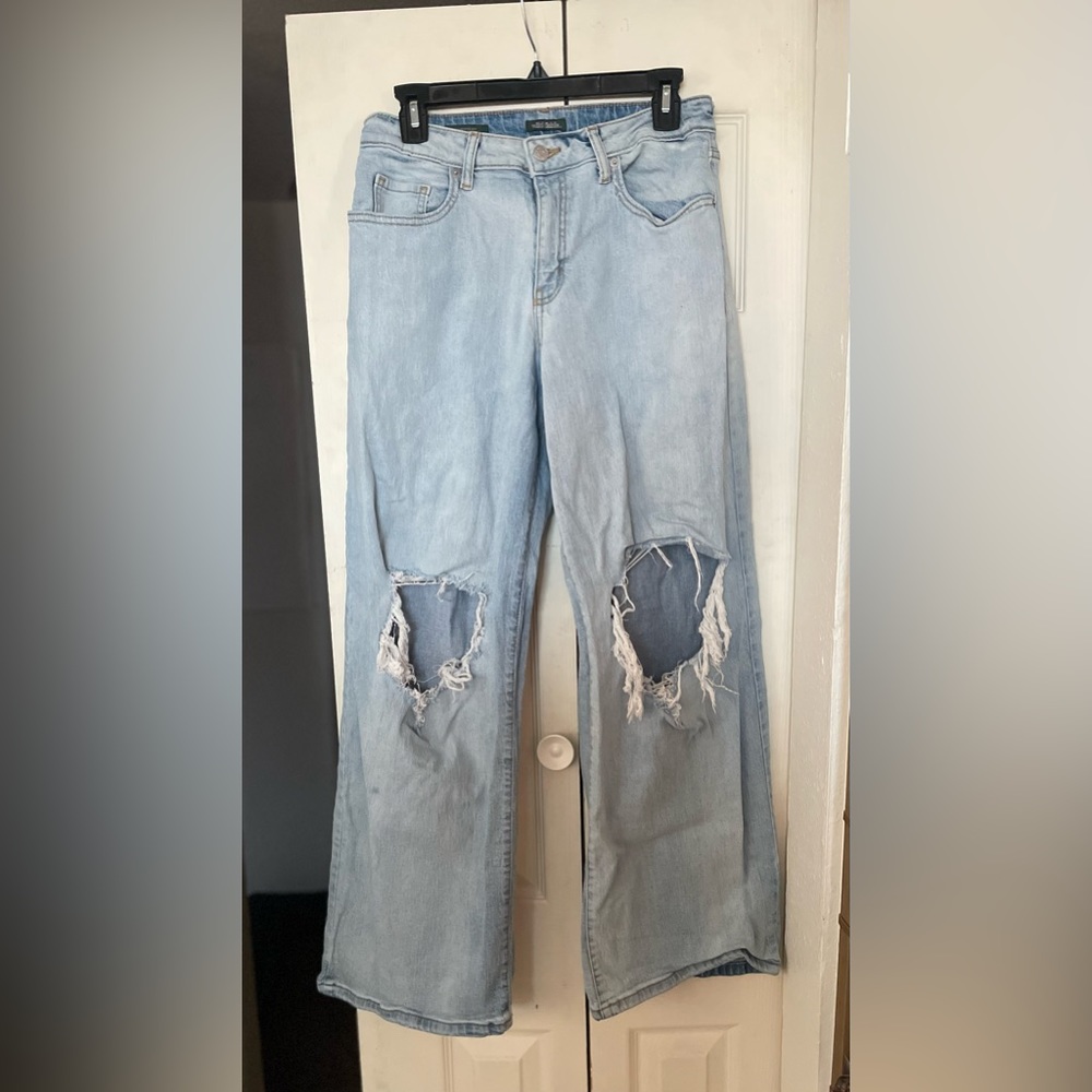 High rise baggy light wash jean, like new